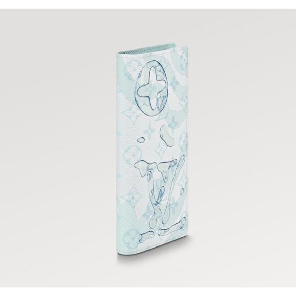 Louis Vuitton Brazza Wallet M82306 blue long wallet Aqua Garden water - Picture 3 of 6